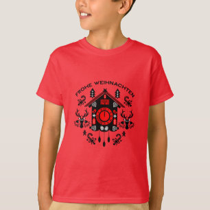 Frohe Weihnachten German Cuckoo Clock T-Shirt