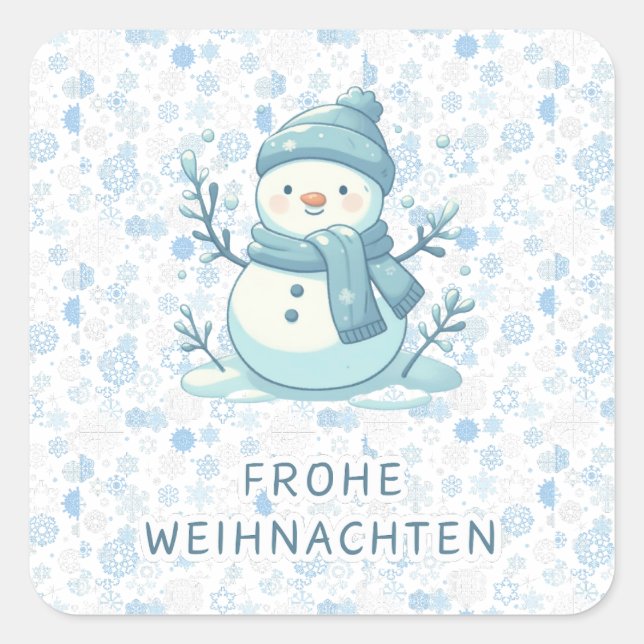 FROHE WEIHNACHTEN GERMAN STICKER (Front)