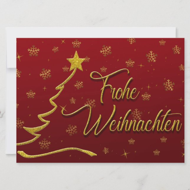 Frohe Weihnachten Holiday Card (Front)