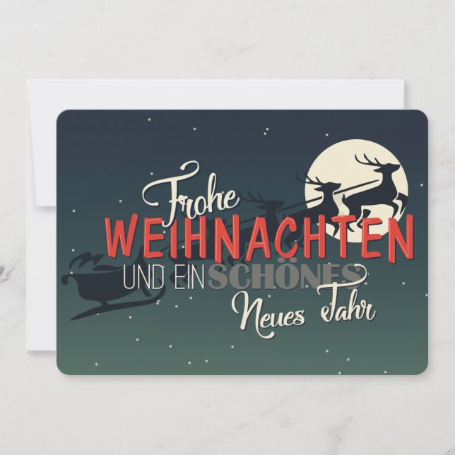 Frohe Weihnachten Holiday Card (Front)