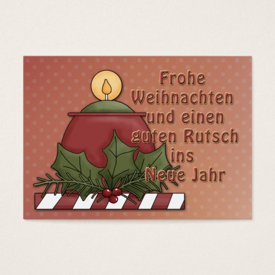 Frohe Weihnachten - Kerzen Motiv Business Card