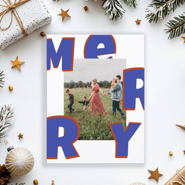 Frohe Weihnachten kundenspezifische Foto Feiertage Holiday Postcard (Creator Uploaded)