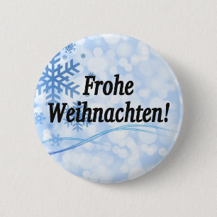 Frohe Weihnachten! Merry Christmas in German bf 6 Cm Round Badge