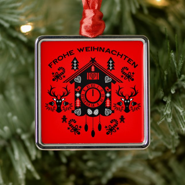 Frohe Weihnachten Metal Tree Decoration (Tree)