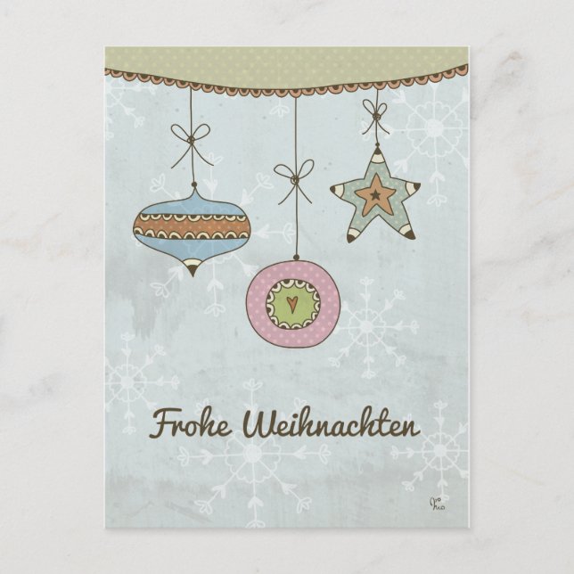 Frohe Weihnachten Postcard (Front)