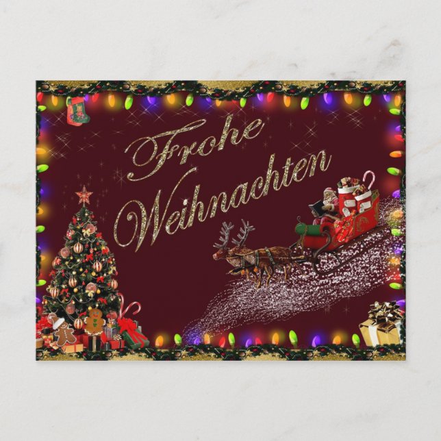 Frohe Weihnachten Postcard (Front)