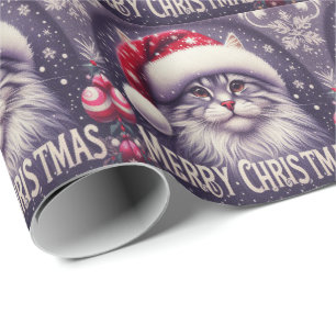 Frohe Weihnachten sibirische Katze, Weihnachten We Wrapping Paper