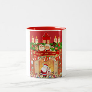 Frohe Weihnachten Tasse Two-Tone Coffee Mug