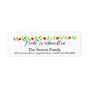 Frohe Weihnachten, watercolor Christmas banner