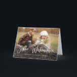 Frohe Weihnachten | Weihnachtskarte Holiday Card<br><div class="desc">Weihnachtskarte mit Foto und Schnee Design</div>