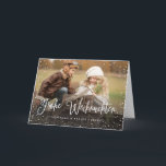 Frohe Weihnachten | Weihnachtskarte Holiday Card<br><div class="desc">Weihnachtskarte mit Foto und Schnee Design</div>