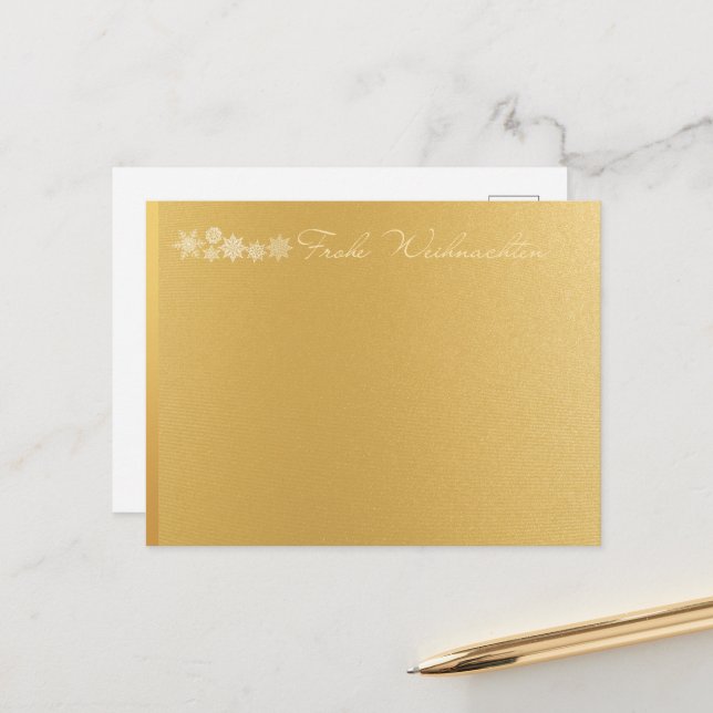 Frohe Weinachten Merry Christmas Postcard (Front/Back In Situ)