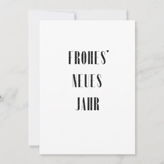 Frohes Neues Jahr - minimalistic typography card