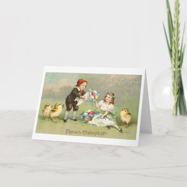 Frohes Osterfest! Vintage German Easter Card (Front)