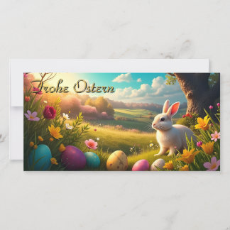 Fröhliche Ostern in einer Frühlingslandschaft