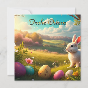 Fröhliche Ostern in einer Frühlingslandschaft