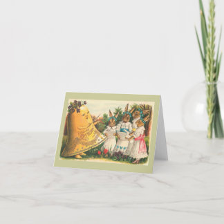 Fröhliche Ostern Vintage Easter Bunnies Holiday Card