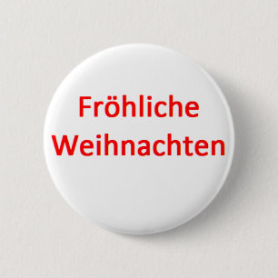 frohliche weihnachten coffee mug 6 cm round badge