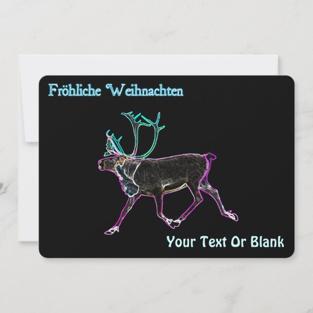 Frohliche Weihnachten - Electric Caribou Holiday Card (Front)