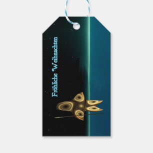 Frohliche Weihnachten - Fractal Inuit Hunter Gift Tags