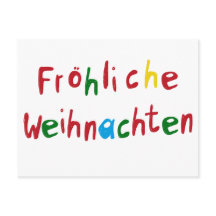 Fröhliche Weihnachten - Grußkarte bunt