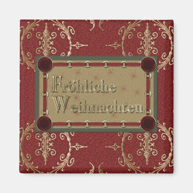 Frohliche Weihnachten Magnet (Front)