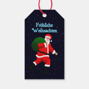Frohliche Weihnachten - Santa Claus Gift Tags