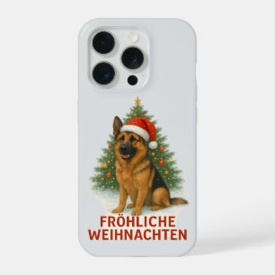 Fröhliche Weihnachten Schäferhund weihnachtshund iPhone 15 Pro Case