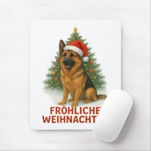 Fröhliche Weihnachten Schäferhund weihnachtshund Mouse Mat