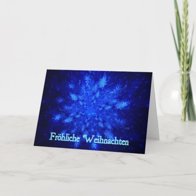 Frohliche Weihnachten - Snowburst Holiday Card (Front)