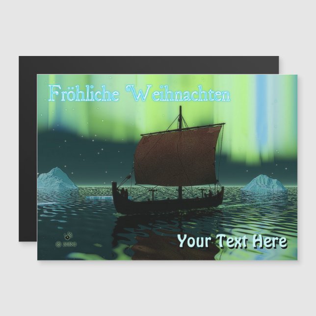 Fröhliche Weihnachten - Viking Ship (Front/Back)