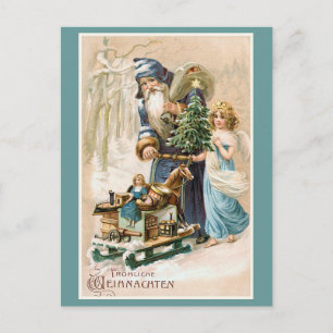 Frohliche Weihnachten Vintage German Holiday Postcard