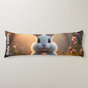 Fröhlicher Osterhase im Zauber des Frühlings Body Cushion