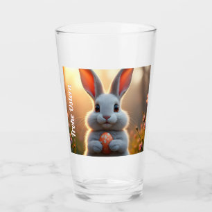 Fröhlicher Osterhase im Zauber des Frühlings Glass