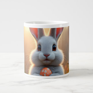 Fröhlicher Osterhase im Zauber des Frühlings Large Coffee Mug