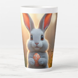 Fröhlicher Osterhase im Zauber des Frühlings Latte Mug