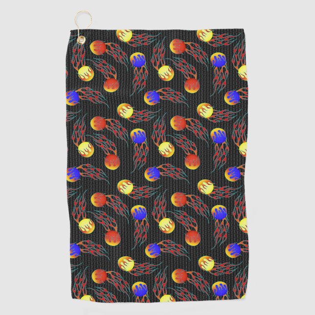 Frolf - Flaming Disc Golf   Towel (Front)