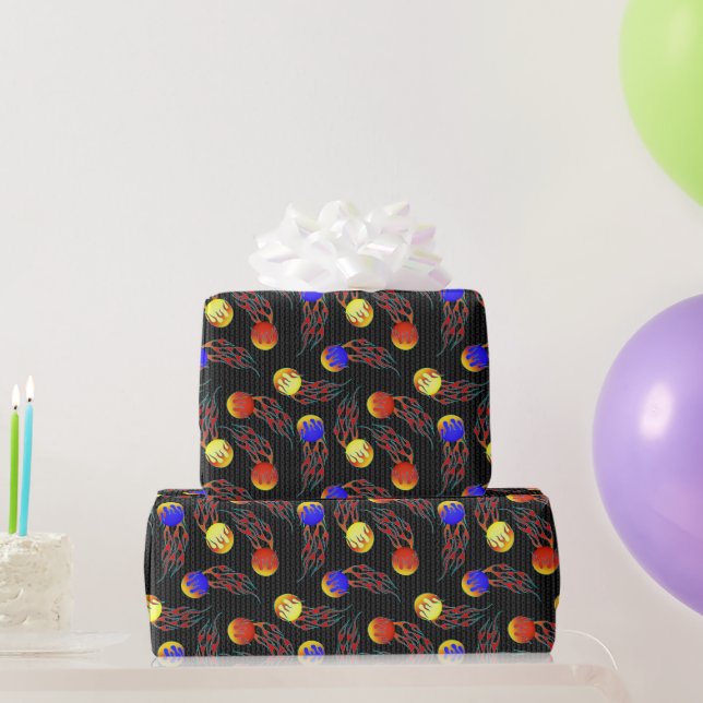Frolf - Flaming Disc Golf   Wrapping Paper (Party Gifts)