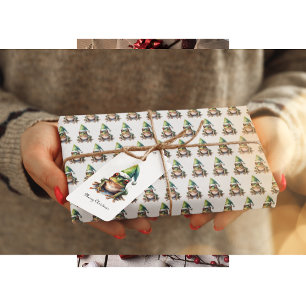 Frolic Christmas Frog, custom Gift Tags