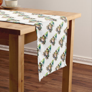 Frolic Christmas Frog  Medium Table Runner