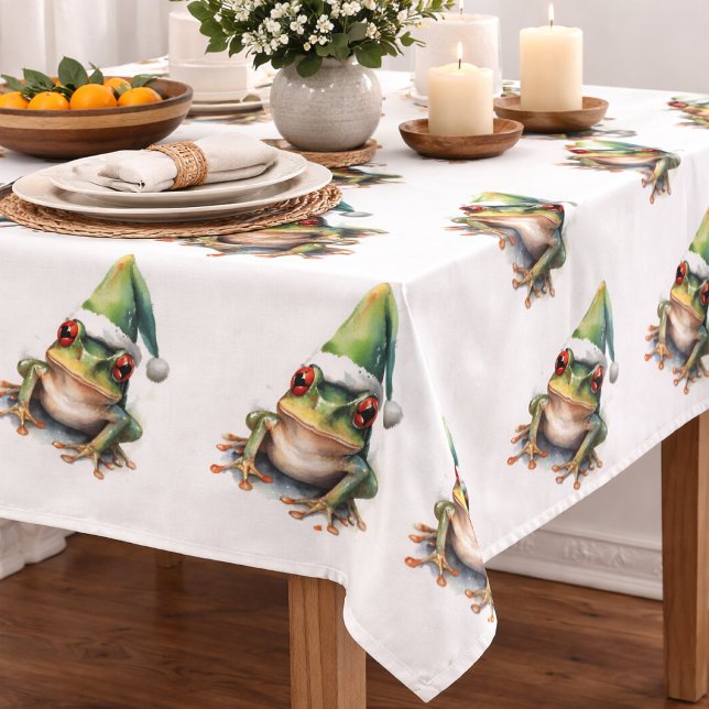 Frolic Christmas Frog  Tablecloth (Creator Uploaded)