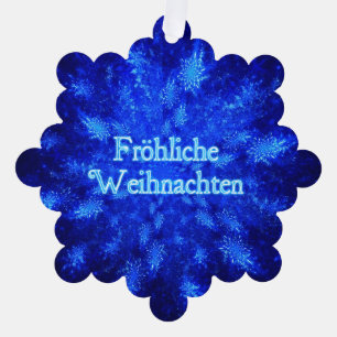 Froliche Weihnachten - Snowburst Tree Decoration Card