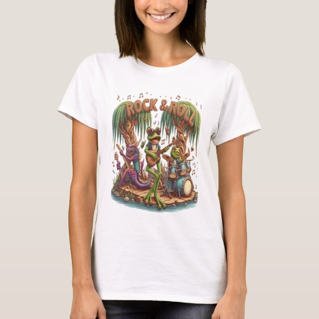Frolicking Frogs Form Fantastic Froggy Band T-Shirt (Front)