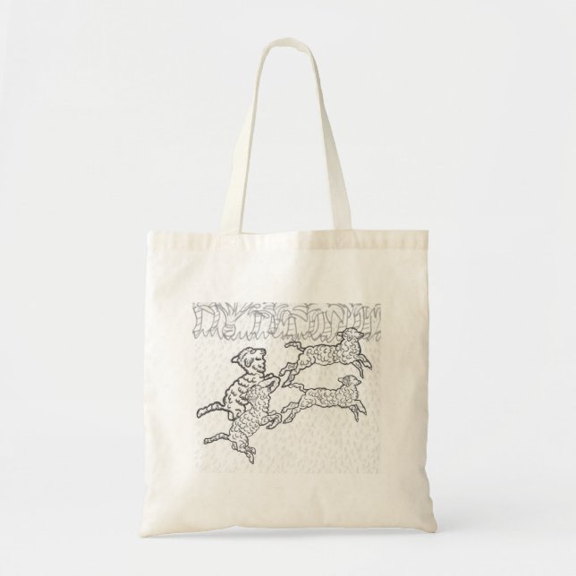 Frolicking Lambs 🐑  Tote Bag (Front)