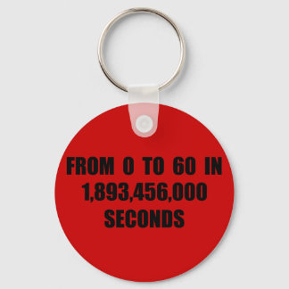 From 0 to 60 in seconds key ring