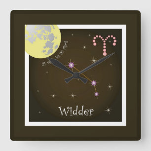 From 21 March to 20 April Square Wall Clock