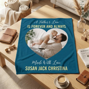 From a Father’s Love Personalised Photo  Fleece Blanket