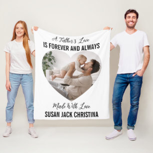 From a Father’s Love Personalized Photo Fleece Blanket