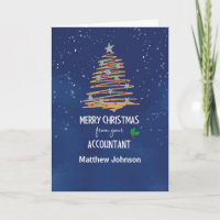 From Accountant Christmas Tree Customisable Name 