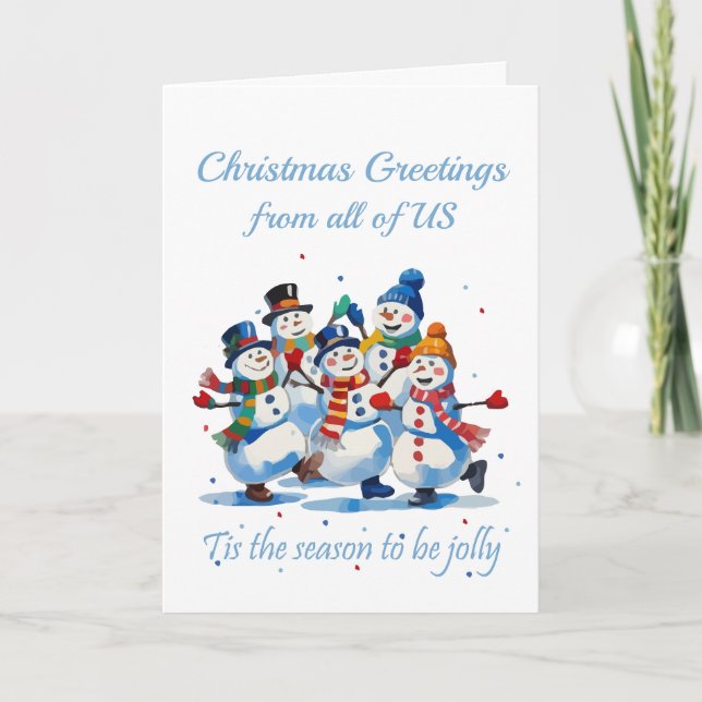 From All of Us Jolly Dancing Jolly Snowmen  Card (Front)